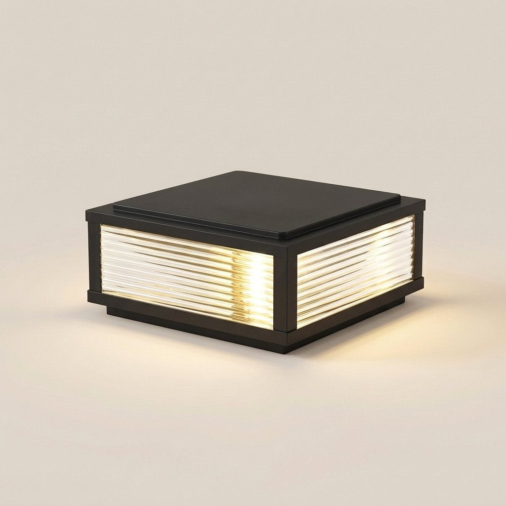 Sillar Ribbed Pillar Light — hardwired short post