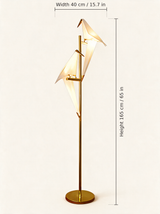 Origami Crane Accent Light — 2-head floor lamp dimensions