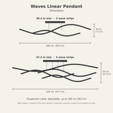 Waves Linear Pendant — dimensions diagram