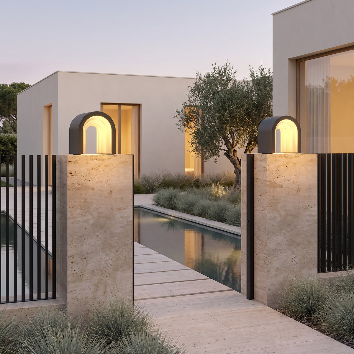 Arcadia Arch Accent Light — garden walkway