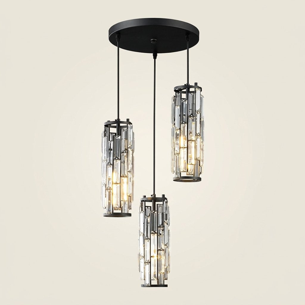 Prism Mini Pendant — Black 3-Light cluster studio