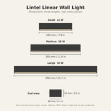 Lintel Linear Wall Light — dimensions diagram