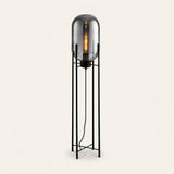 Nimbus Glass Floor Lamp — 140cm (35cm shade), Smoke Gray