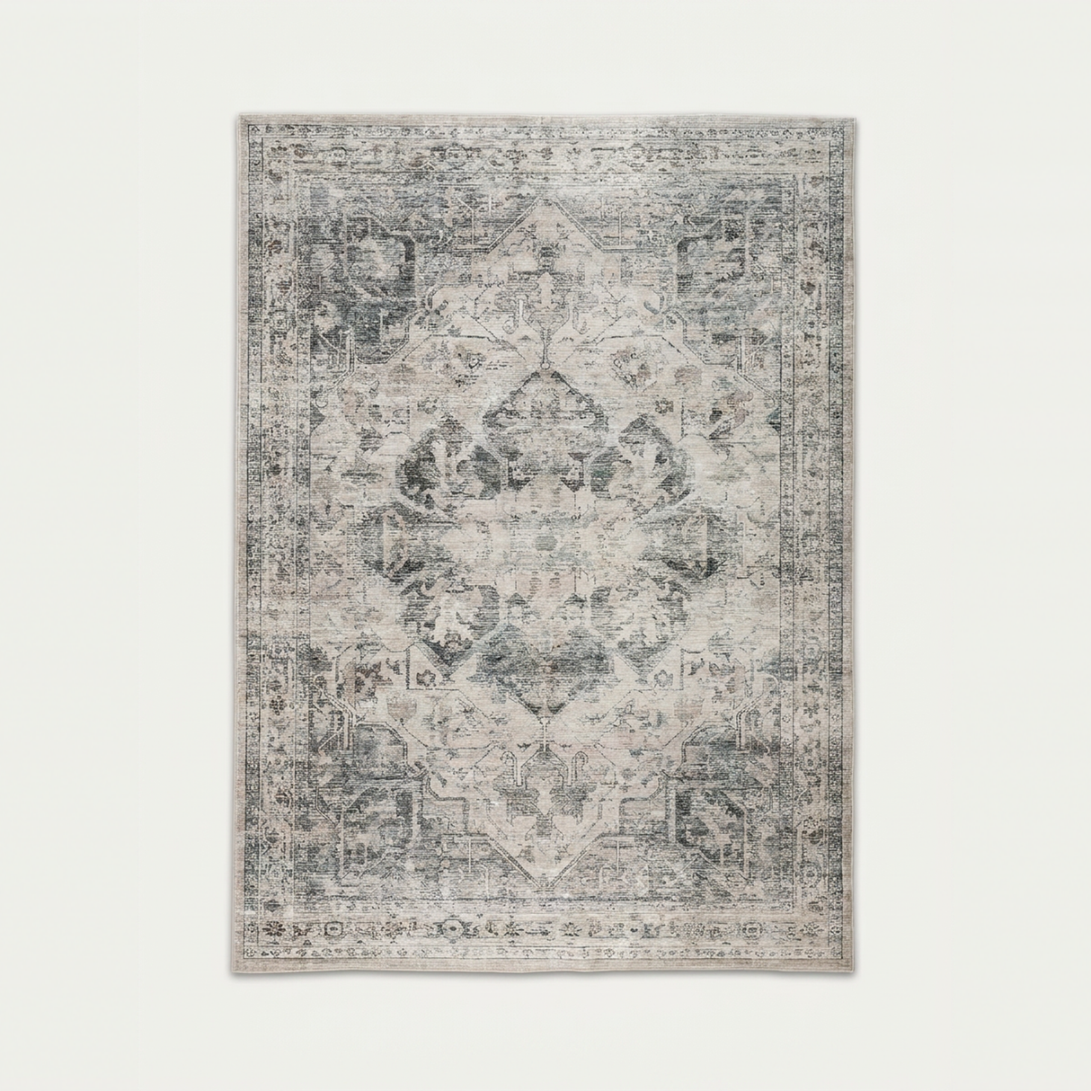 Brio vintage pattern washable rug - hero
