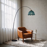 Arden Arc Floor Lamp — accent chair lifestyle