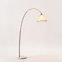 Arden Arc Floor Lamp — Beige & White hero