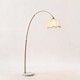 Arden Arc Floor Lamp — Beige & White hero