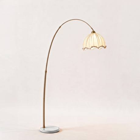 Arden Arc Floor Lamp — Beige & White hero