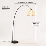 Arden Arc Floor Lamp — dimensions diagram