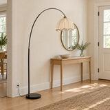Arden Arc Floor Lamp — entryway in daylight, lamp off