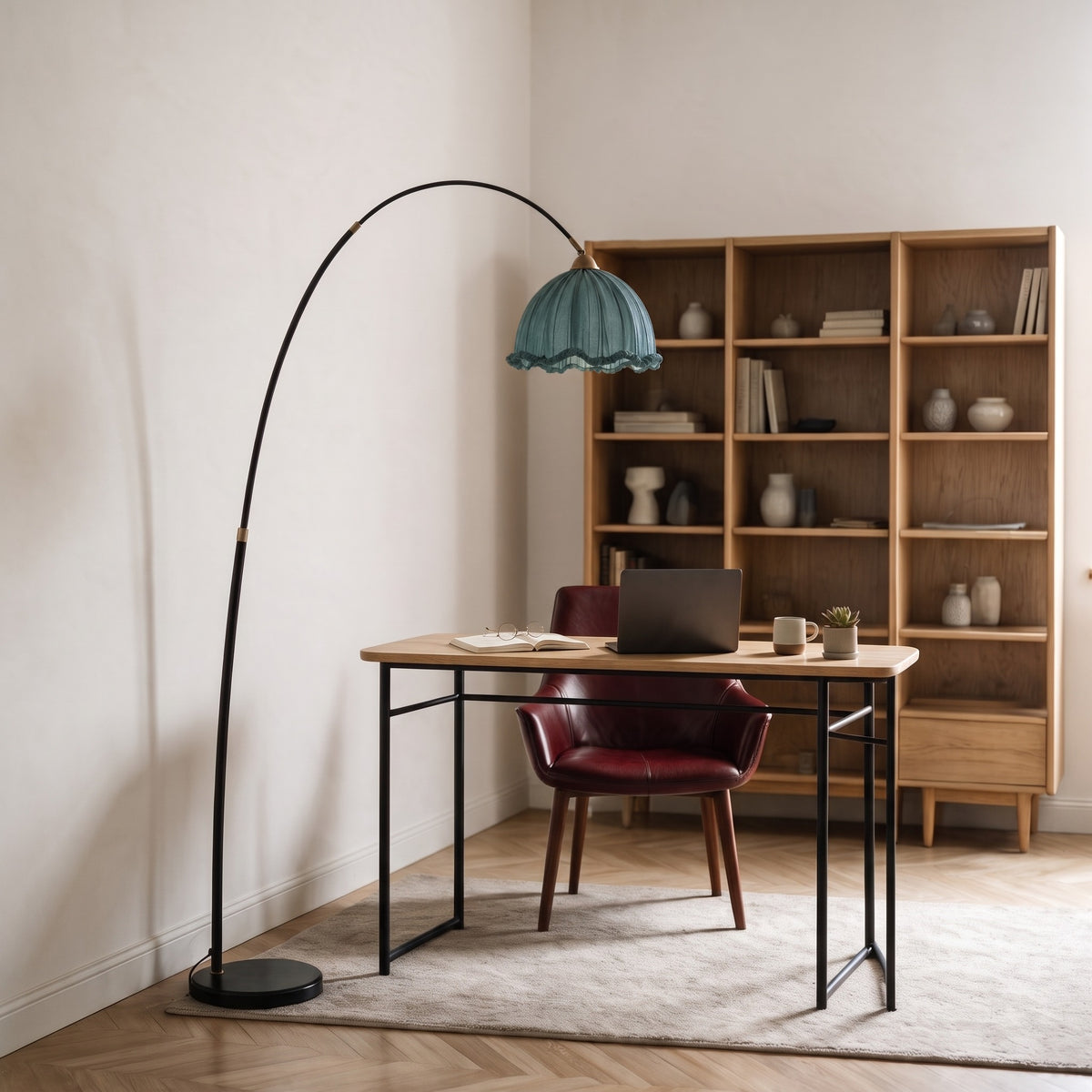 Arden Arc Floor Lamp — home office lifestyle