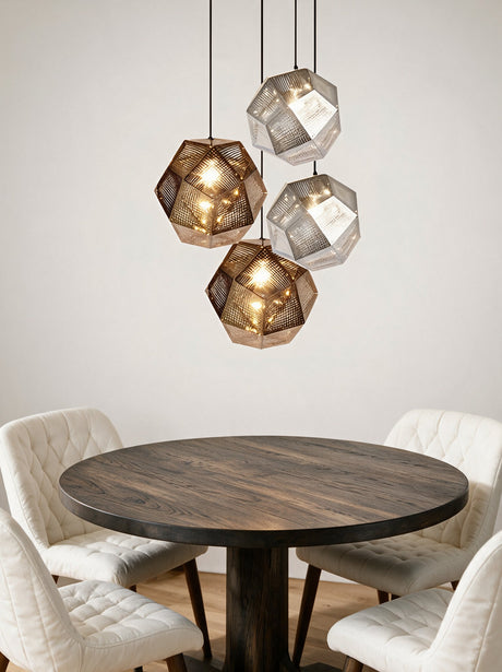 Aurora Geometric Pendant Light — dining lifestyle