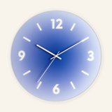 Aurora Gradient Wall Clock - Blue with numerals