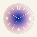 Aurora Gradient Wall Clock - Purple with numerals