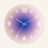 Aurora Gradient Wall Clock - Purple with numerals