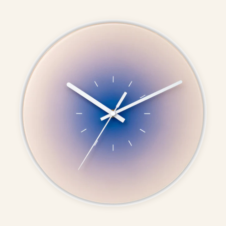Aurora Gradient Wall Clock - Purple with line markers
