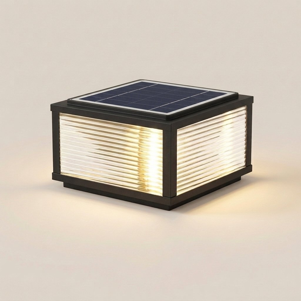 Sillar Ribbed Pillar Light — solar high post