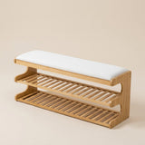 Reya Bamboo Storage Bench - 100 cm studio view