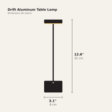 Drift Aluminum Table Lamp — dimensions