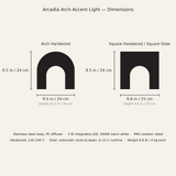 Arcadia Arch Accent Light — dimensions
