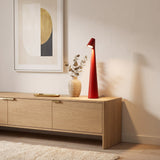 Spire Cone Table Lamp — Red, lifestyle console scene