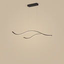 Waves Linear Pendant — Black, 39.3 in, studio view