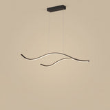 Waves Linear Pendant — Black, 39.3 in, studio view