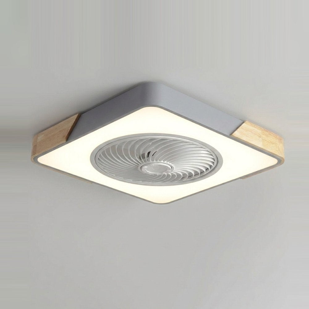 Bladeless Ceiling Fan — Gray square finish