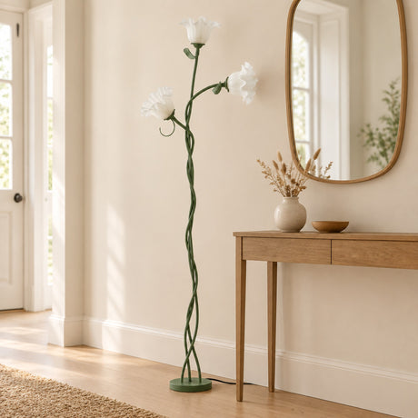 Bloom Twist Floor Lamp - mirror console lifestyle