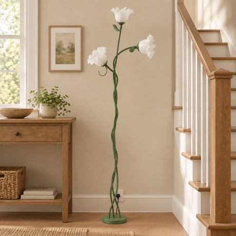 Bloom Twist Floor Lamp - staircase console lifestyle