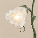 Bloom Twist Floor Lamp - frosted ruffled shade detail