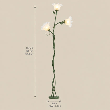 Bloom Twist Floor Lamp - dimensions diagram