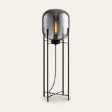 Nimbus Glass Floor Lamp — Smoke Gray hero