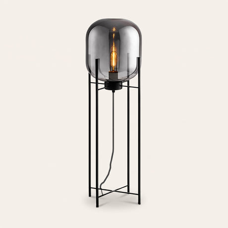 Nimbus Glass Floor Lamp — Smoke Gray hero