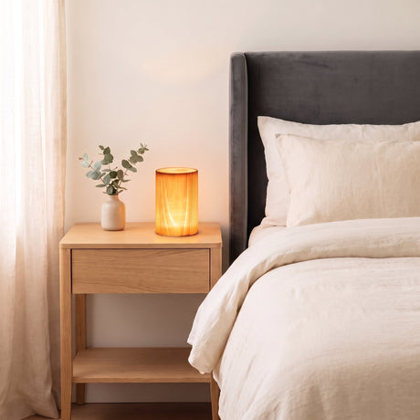 Grove Cube Lamp — bedroom nightstand