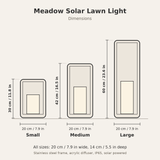 Meadow Solar Lawn Light — dimensions diagram