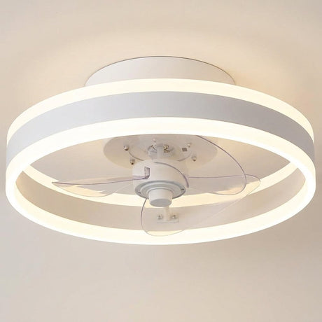 Compact Flush Mount Fan — White finish hero shot
