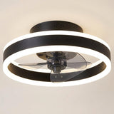 Compact Flush Mount Fan — Black finish hero shot