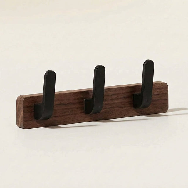 Curved Peg Coat Rack — Walnut, front view