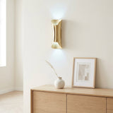 Gilt Leaf Wall Sconce — Gold dining room lifestyle
