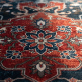 Orivala Oriental Style Area Rug — floral jacquard pattern detail