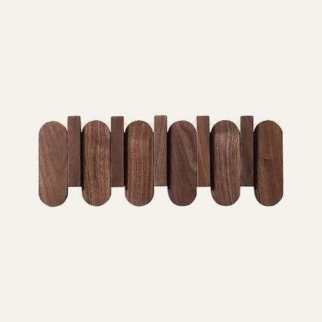 Aspen Slat Coat Rack — Walnut 37 cm