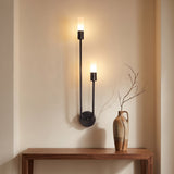 Dual Glow Wall Sconce - lifestyle image in entryway at dusk