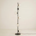 Auralis Glass Floor Lamp — Black frame, Transparent glass hero