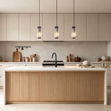 Prism Mini Pendant — black pendants over fluted island