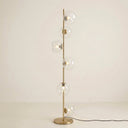 Auralis Glass Floor Lamp — Gold frame, Transparent glass hero