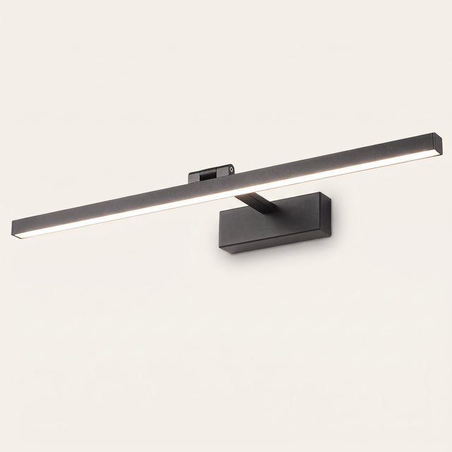 Pivot Vanity Light Bar in black, slim 23.6 in LED mirror light