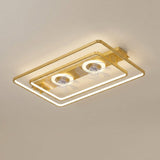 Dual Head Ceiling Fan — Gold compact hero shot