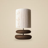 Dune Stacked Table Lamp — Walnut studio hero