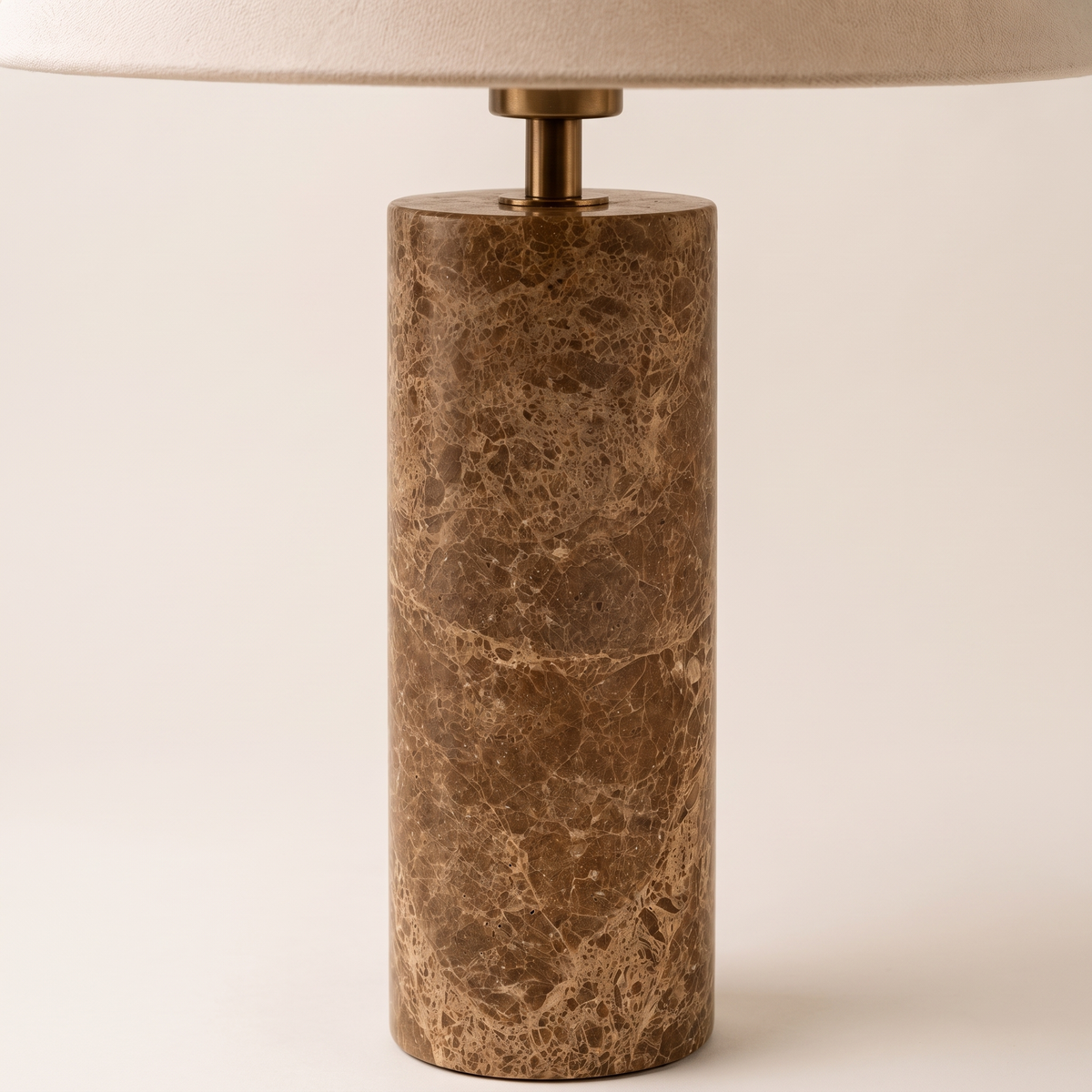 Aegean Stone Table Lamp — marble and collar detail